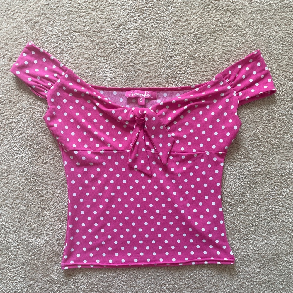 Jennyfer pink milkmaid top